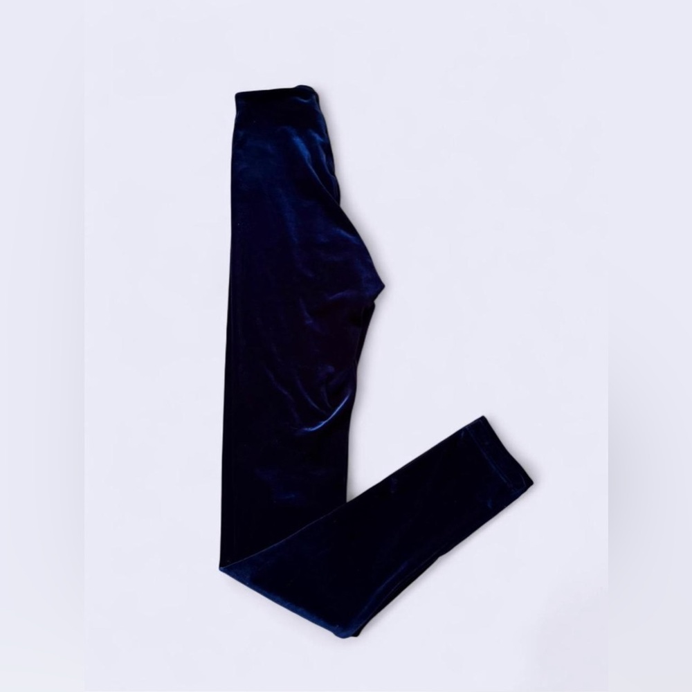 Blue velvet commando leggings